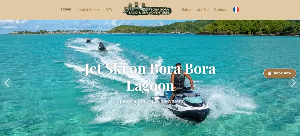 Bora Bora Land & Sea Adventures – site web d'excursions à Bora Bora